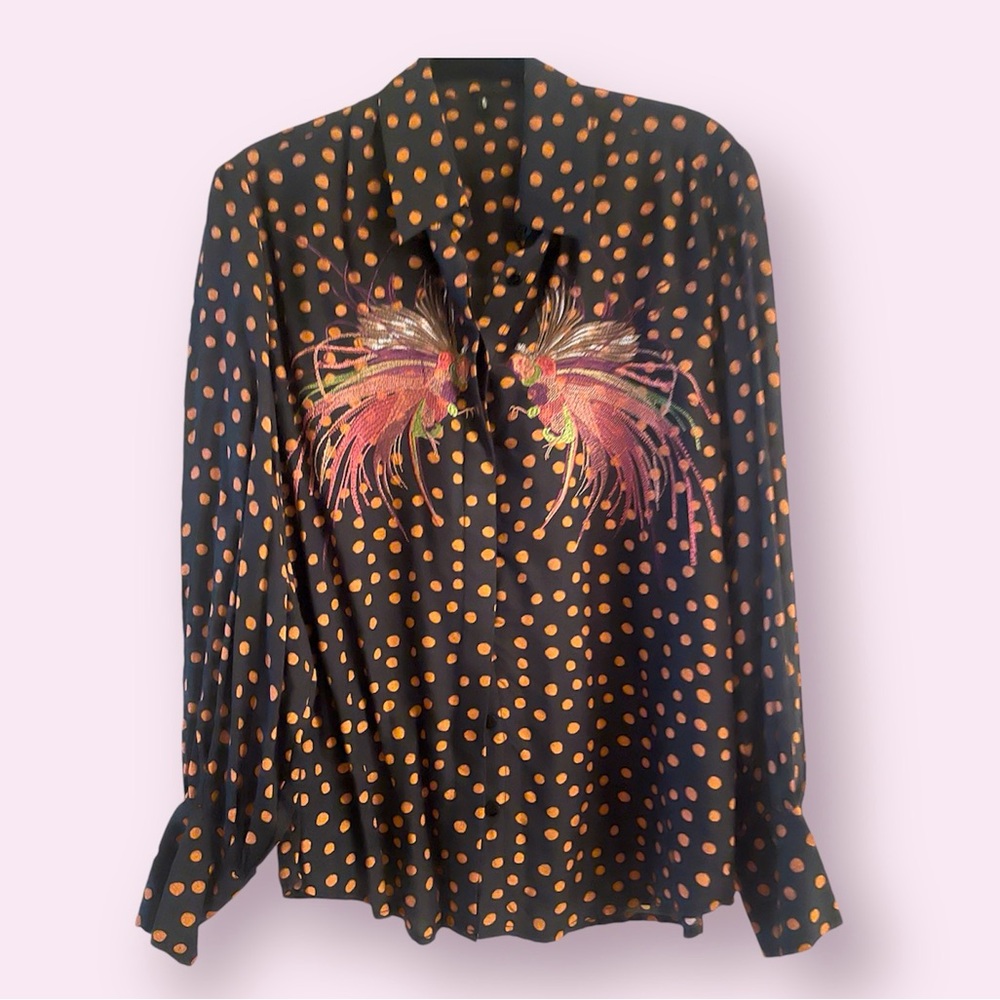Beautiful Blank London brand embroidered blouse size Medium